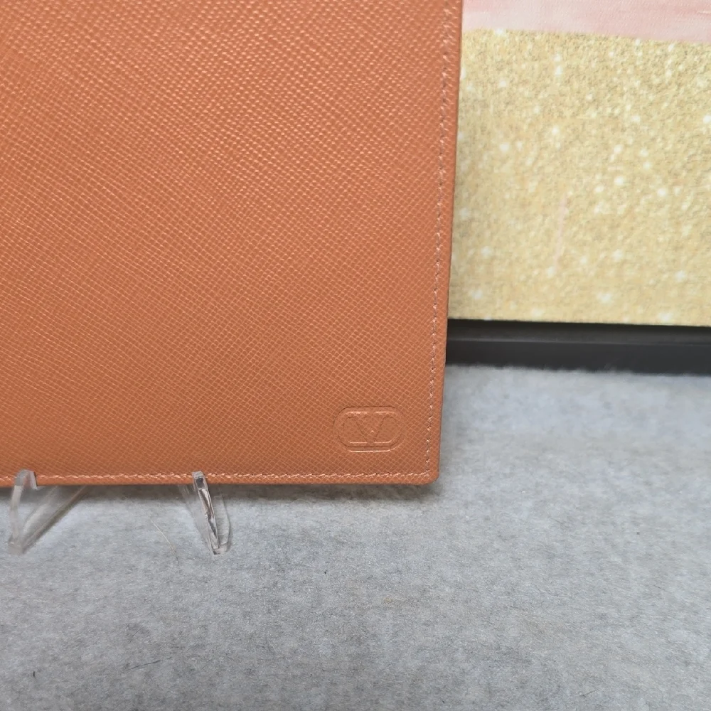 Valentino Garavani Men's Tan Leather Bifold Wallet